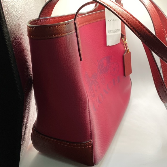 NWT authentic Coach bag Red Leather - Picture 8 of 13